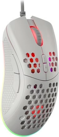 Maus gaming Genesis Krypton 555, 8000 DPI, RGB, i bardhë