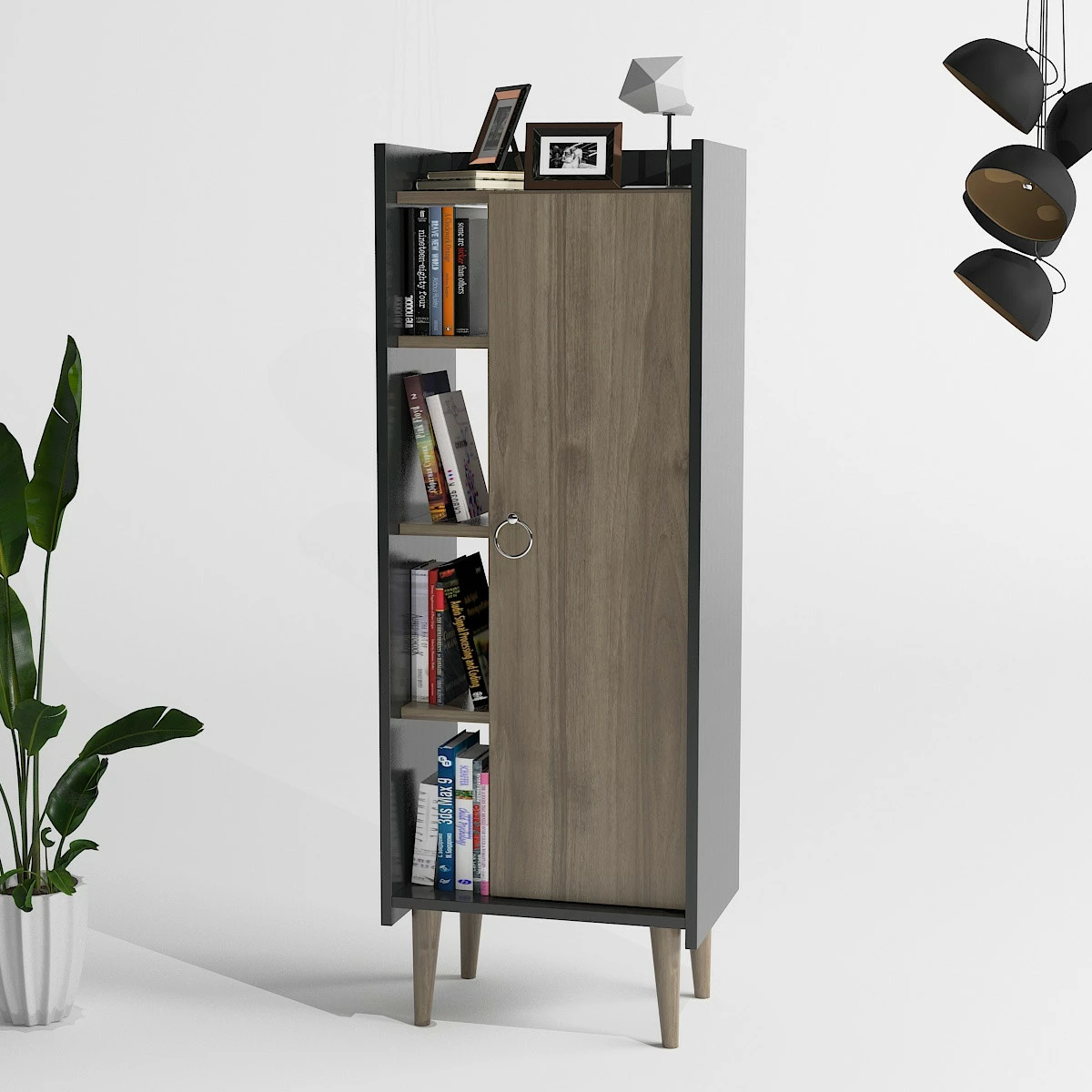 Dollap multifunksional Hanah Home, Lagomood Ruby, ngjyrë arre dhe antracit