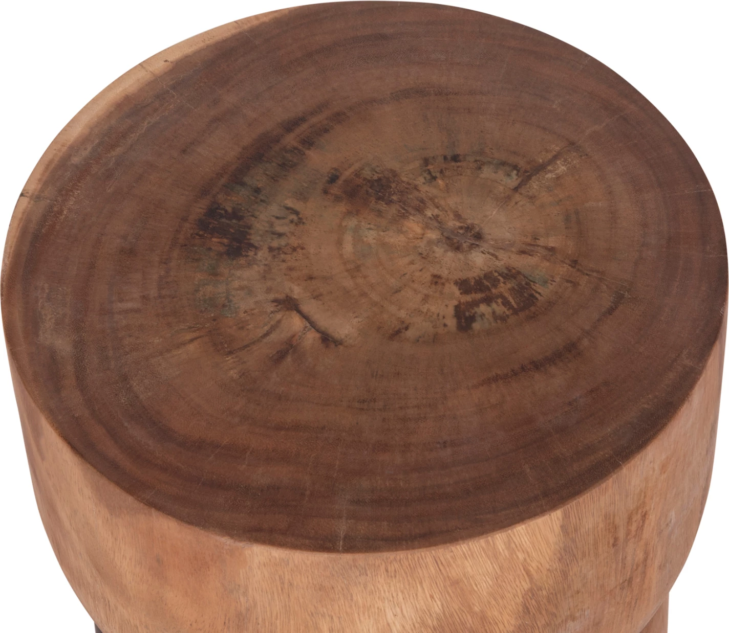 Tavolinë anësore ose stol cilindrik, dru suar natyral, FEBRY FH9908, 39.5x45.5cm