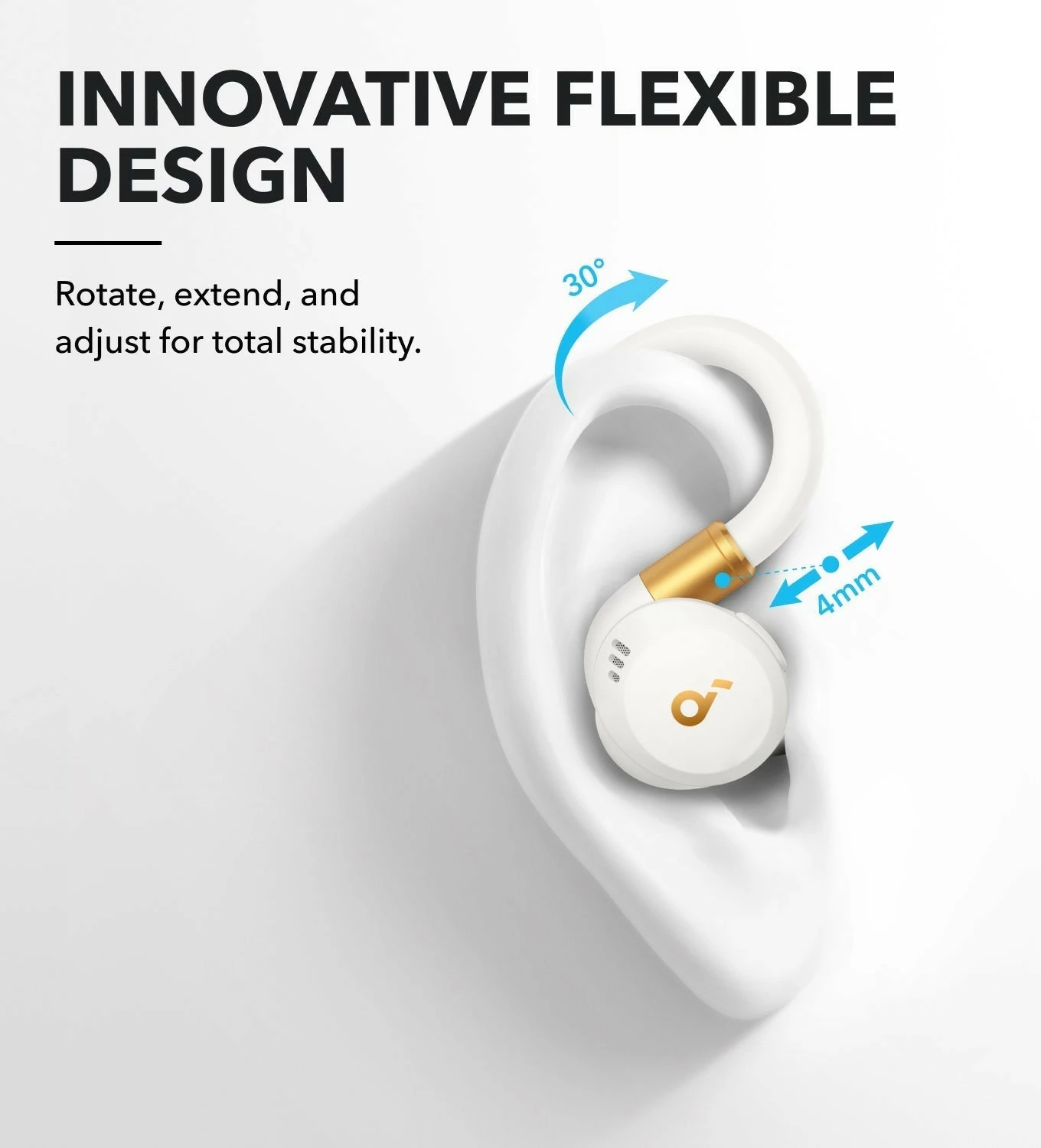 Kufje Anker Soundcore Sport X20, Wireless, Calls/Music/Sport/Everyday, Bardhë