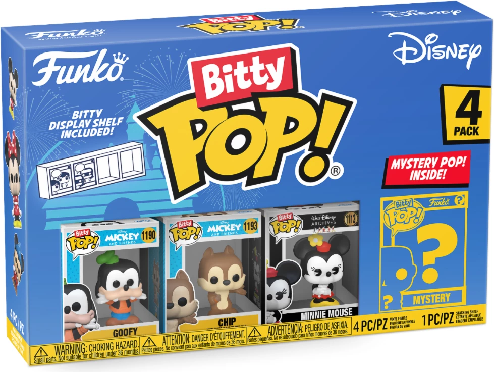 Figurinë koleksionuese Funko Bitty Pop! Disney Goofy, mini 2.5 cm, set 4 copë