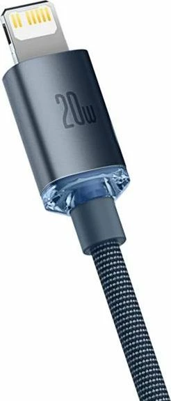 Kabllo USB-C në Lightning Baseus Crystal Shine 1.2 m 2.4A USB 2.0, e zezë, 1 copë