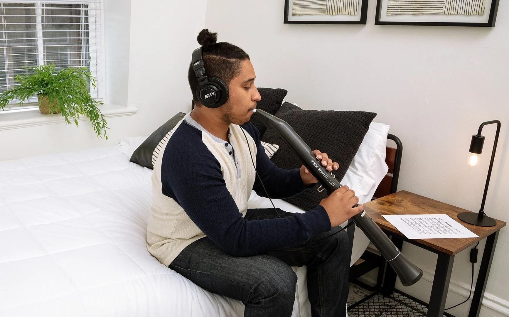 Instrument muzikor Elektronik AKAI EWI SOLO, USB MIDI, e zezë