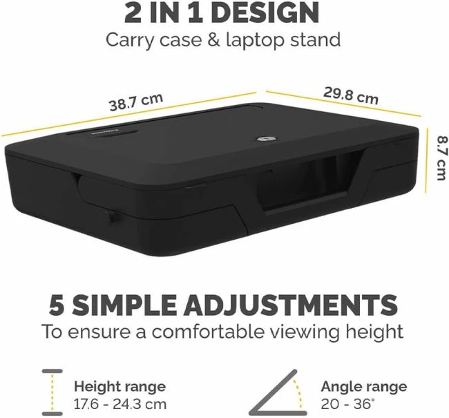 Çantë laptopi Fellowes Breyta MPN 100016564, 14", 2-në-1 me stand të integrum, 5 pozita lartësie, e zezë