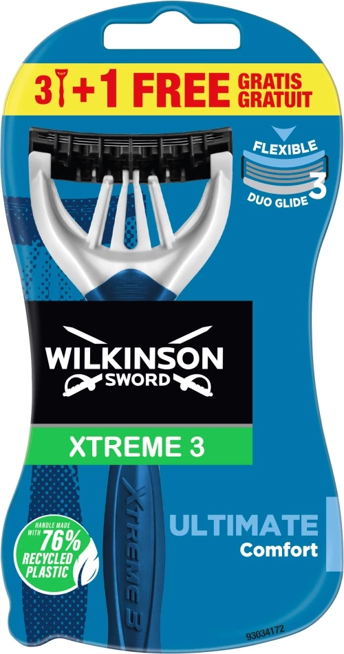 Rroje për meshkuj Wilkinson Xtreme3 Ultimate Disposable, 4 copë