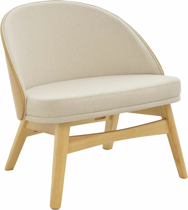 Karrige Sarian, pëlhurë bezhë-dru gome, këmbë natyrale, 69,5x71x70.5cm, set prej 2 copë