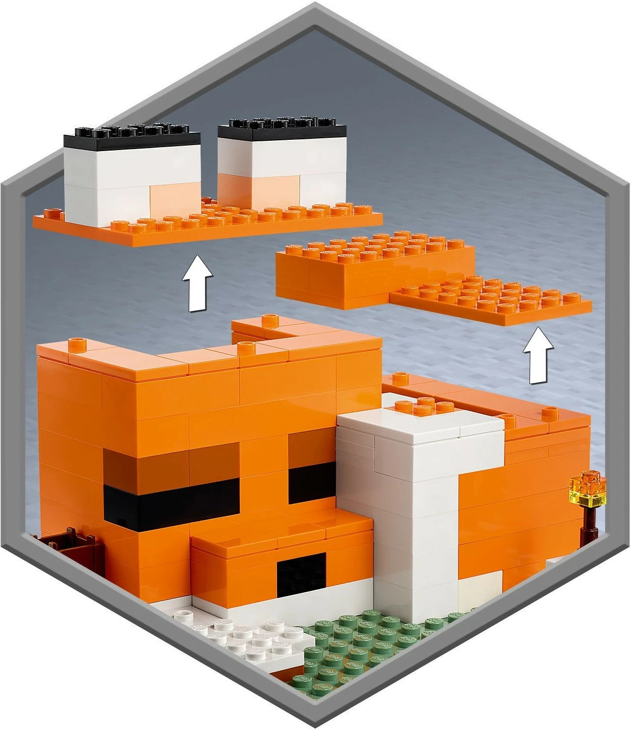 Set ndërtimi LEGO Minecraft The Fox Lodge, 193 pjesë, plastikë, shumëngjyrësh
