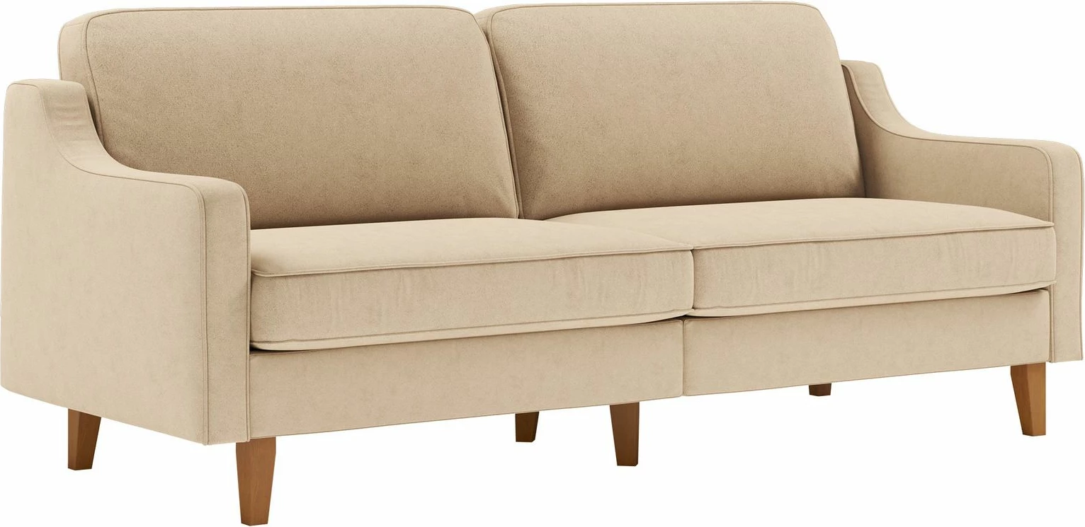 Divan treshe Robin, ngjyrë rëre dhe arre, Atelier del Sofa