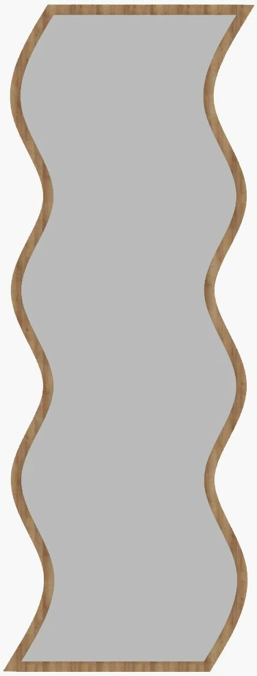 Pasqyrë dekorative Skye Decor, e bardhë, natyrale