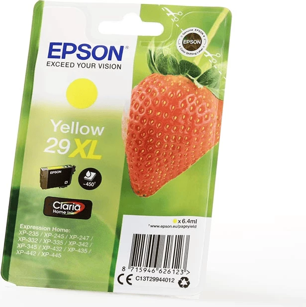 Kartrixh bojë, Epson, 29XL C13T29944012, 6.4 ml deri 450 faqe, XL, e verdhë