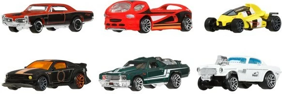 Set vetura lodër Hot Wheels Legends Multipack, 1:64, Metal, Multikolor, 6 copë