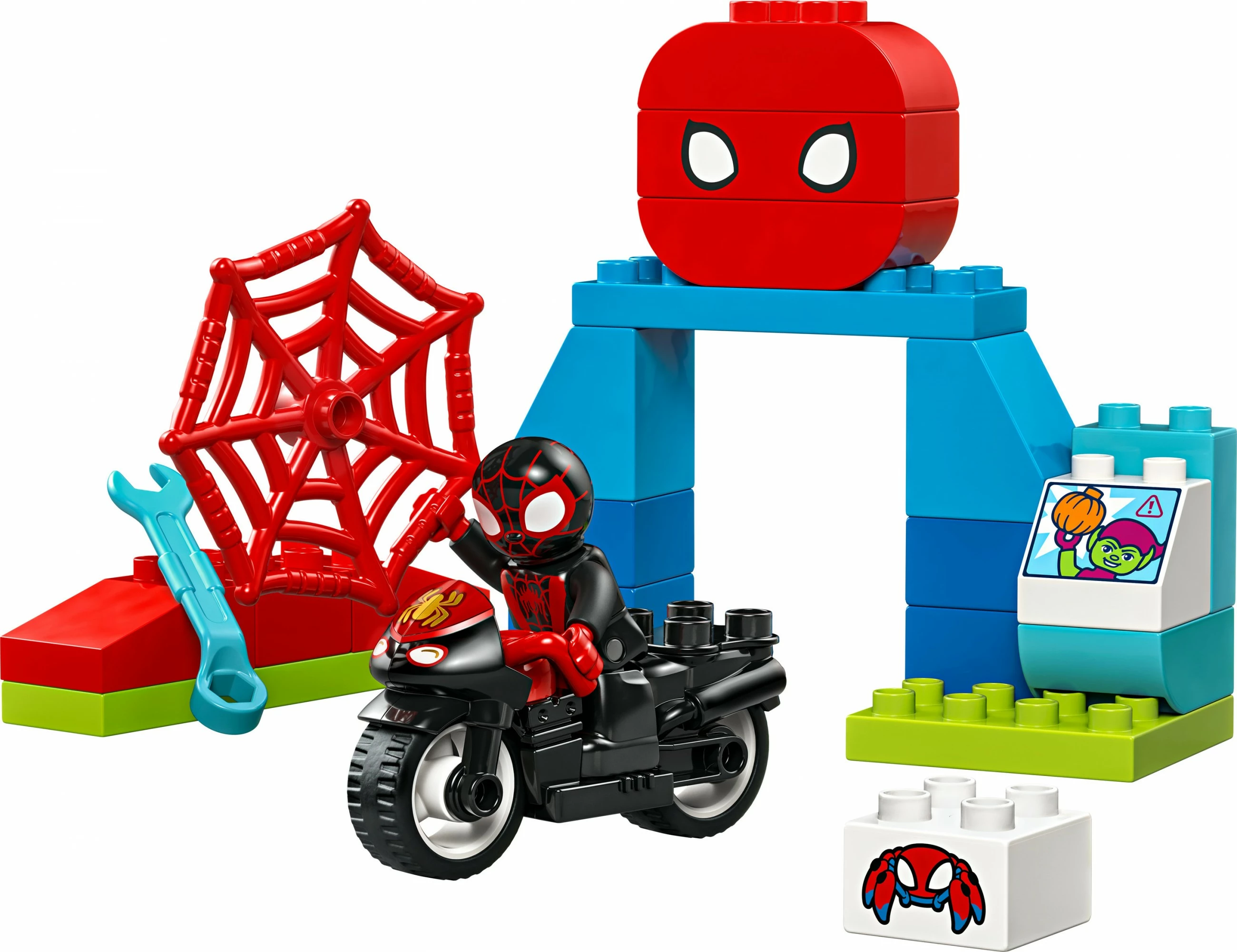 Set ndërtimi LEGO DUPLO Marvel 10424 Spin's Motorcycle Adventure, shumëngjyrësh