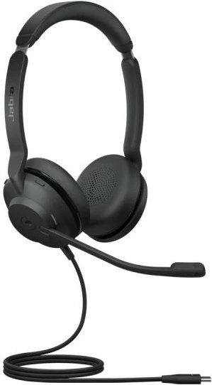 kufje me mikrofon Jabra Evolve2 30 SE MS stereo USB-C/USB-A kabllo 1.5 m model 23189-999-779, e zezë