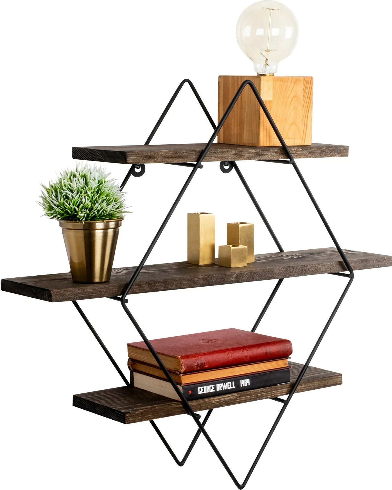 Raft muri modern, ngjyrë e zezë dhe arre, Erysimum