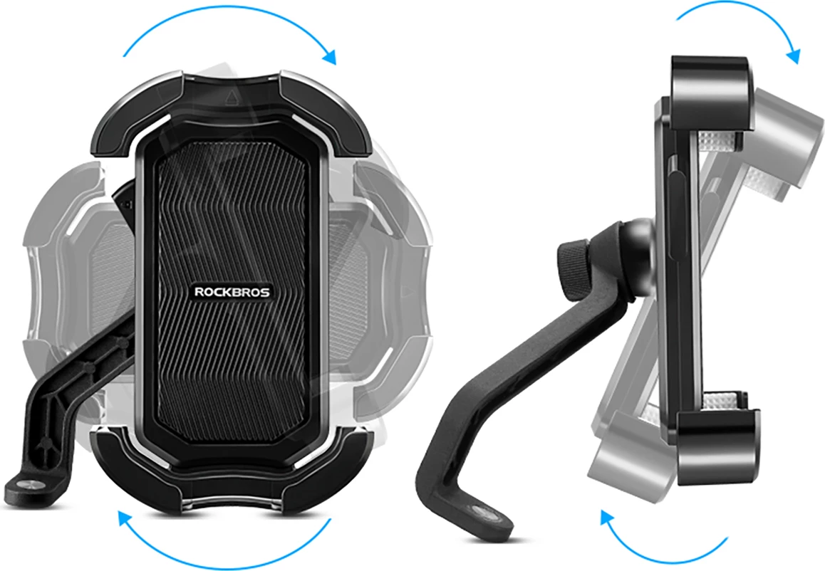 Mbajtës telefoni Rockbros 25210032001 për timon biçiklete, i zi