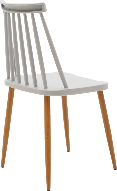 Tavolinë me karrige, ngjyrë gri-natyrale, D80x73cm