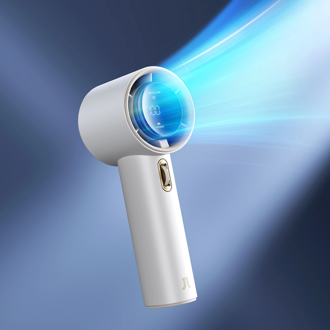 Ventilator dore Jisulife Pro1 FA53, 3600 mAh, ekran LED, USB-C, i bardhë