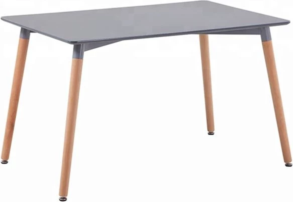 Tavolinë për ngrënie minimaliste FH008.10, këmbë ahu, MDF gri, 120x80x73