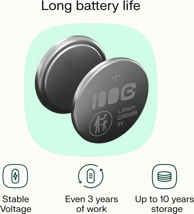 Bateri buton, Green Cell, CR2025, 3V 160mAh litium, set 5 copë