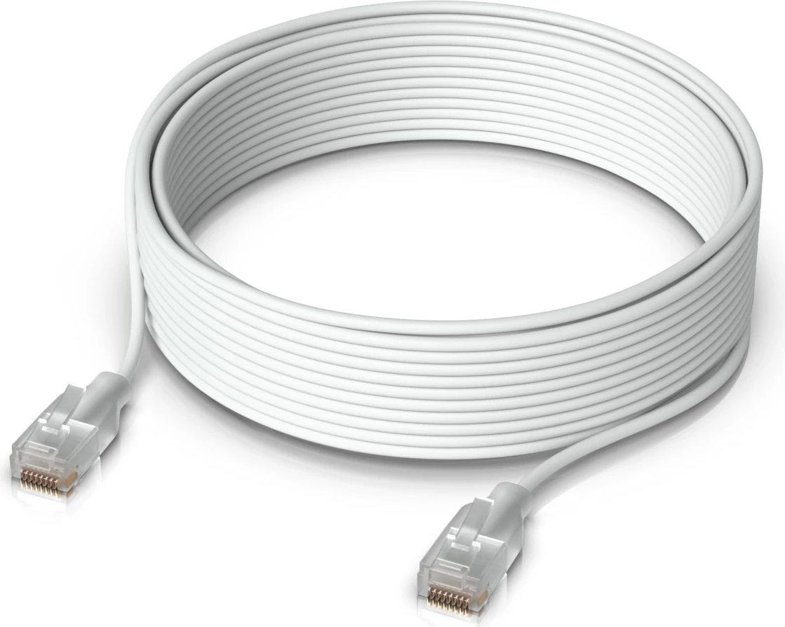 Kabëll rrjeti Ubiquiti UACC-Cable-Patch-EL-12M-W, 12 m, Cat6, RJ-45, i bardhë