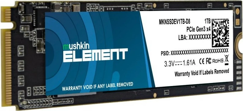 SSD Mushkin Element 1TB NVMe PCIe3.0, M.2