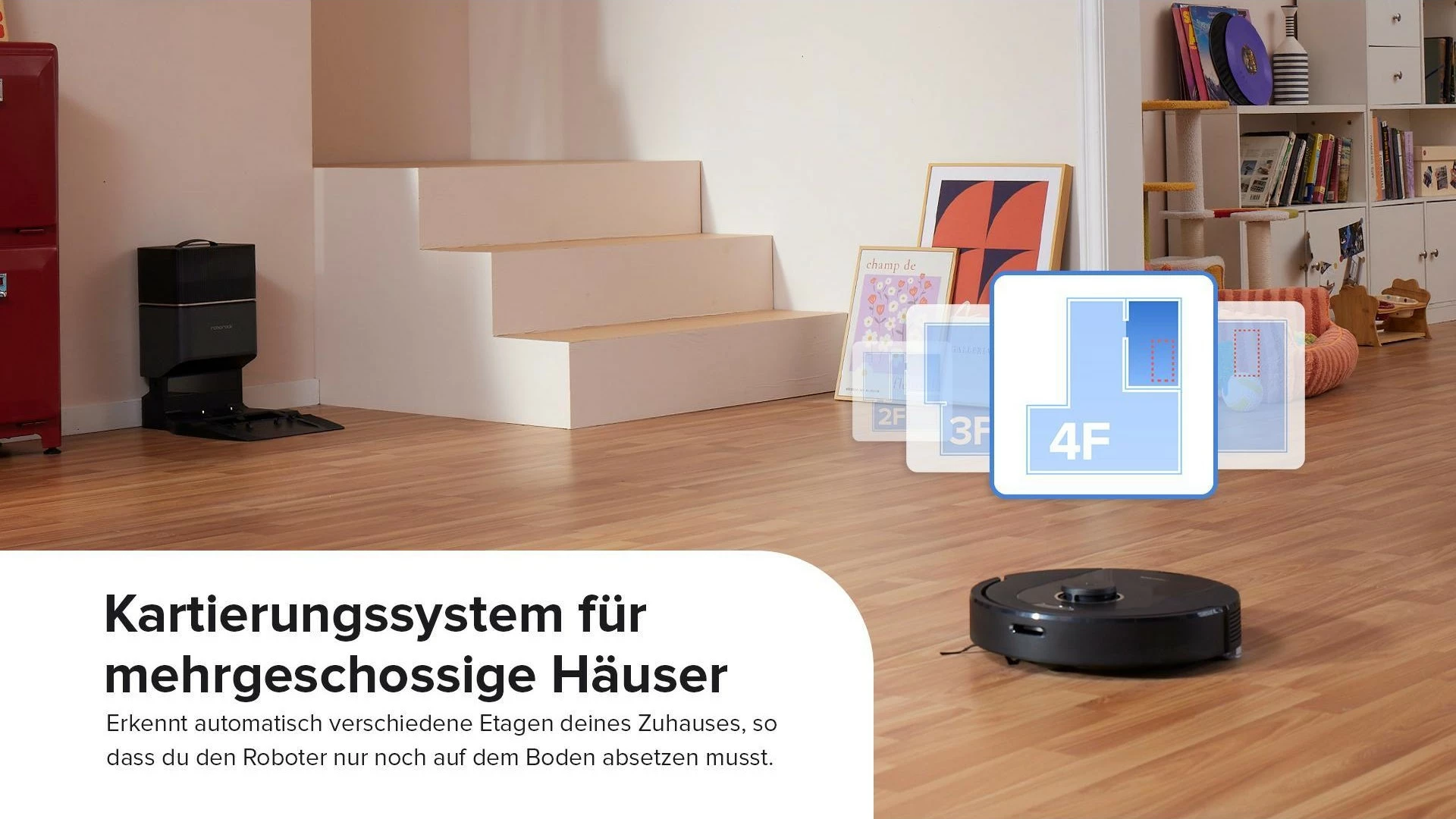 Robot fshesë Roborock Q5 Pro+, DuoRoller, 5500 Pa, 0.77L, 2.5L, e zezë
