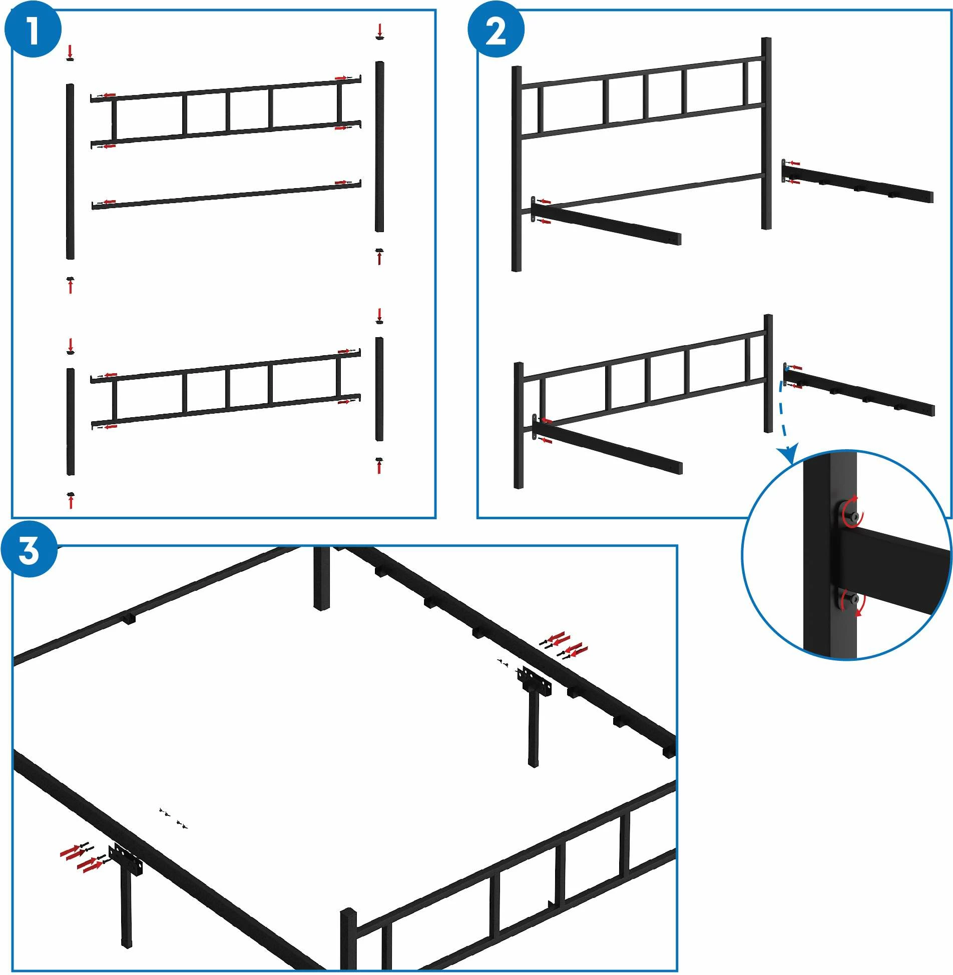 Krevat dopio, metal i zi, Skye Decor, 160x200