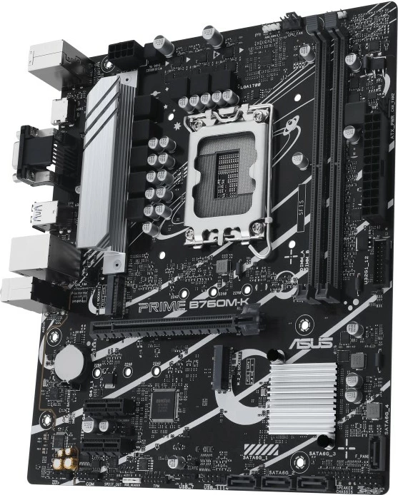 Pllakë amë ASUS PRIME B760M-K, Intel, LGA 1700, DDR5, 96 GB