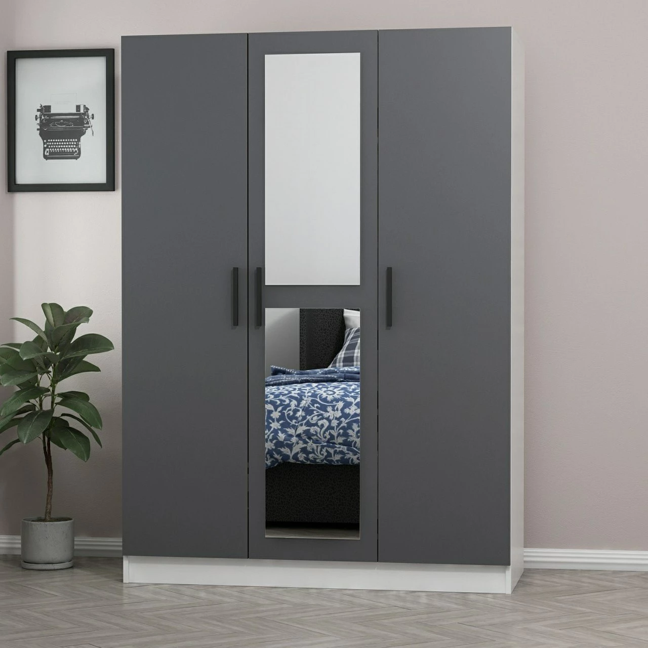 Dollap Skye Decor, ngjyrë antracit, 2264