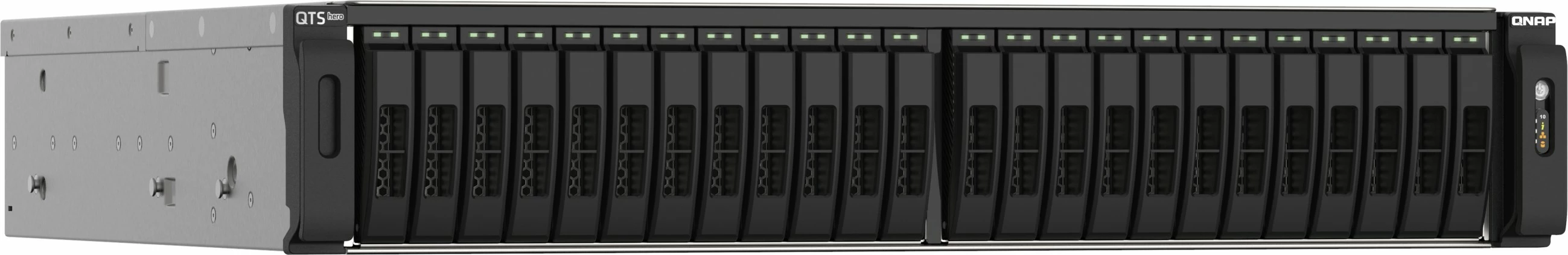 NAS QNAP TS-h2490FU-7232P-64G, 24-bay, AMD EPYC 7232P, 64GB RAM, NVMe Gen3x4, rack 2U