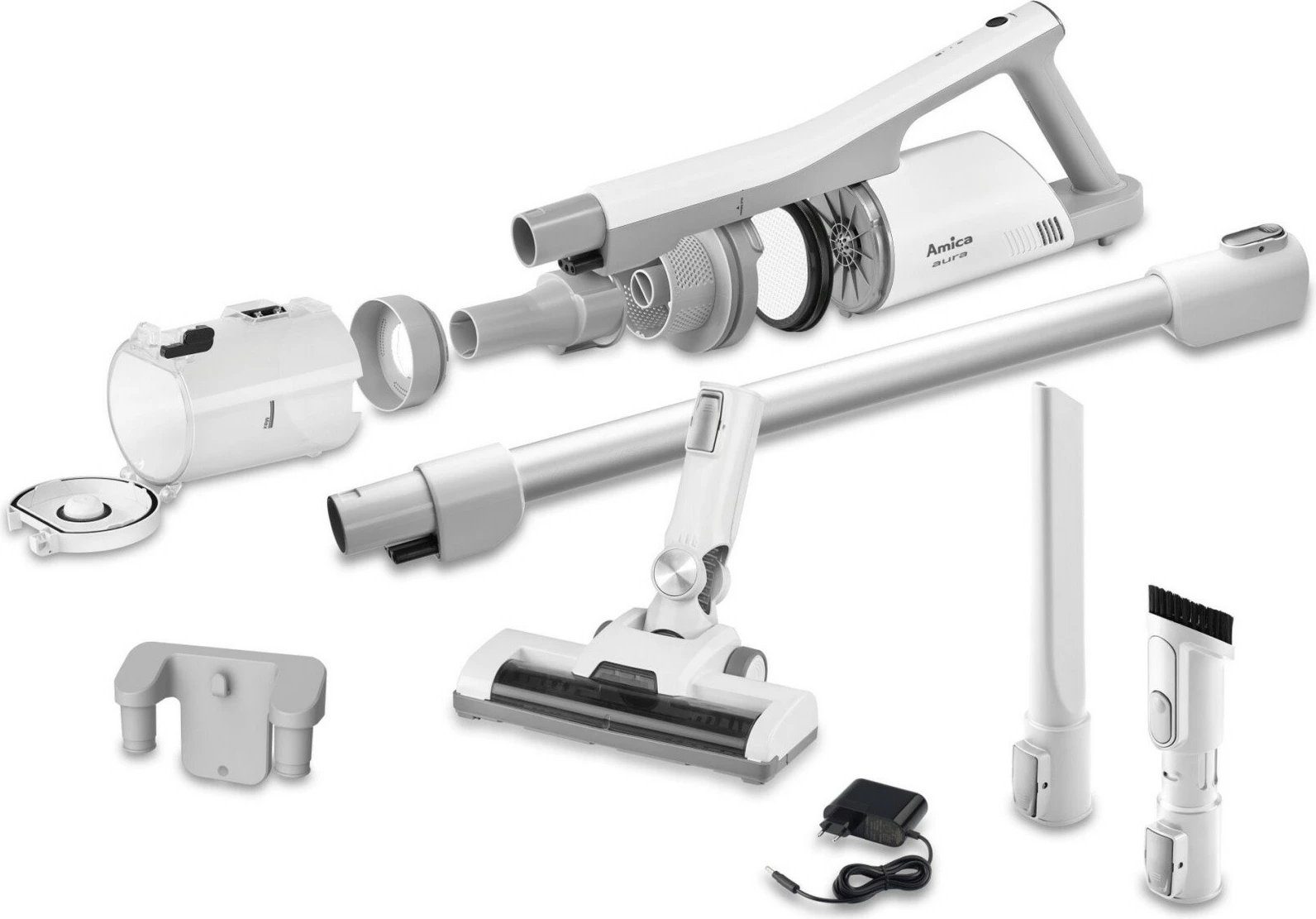 Fshesë me korrent vertikale Amica AURA VM 7050, pa kabllo, 450 ml, e bardhë