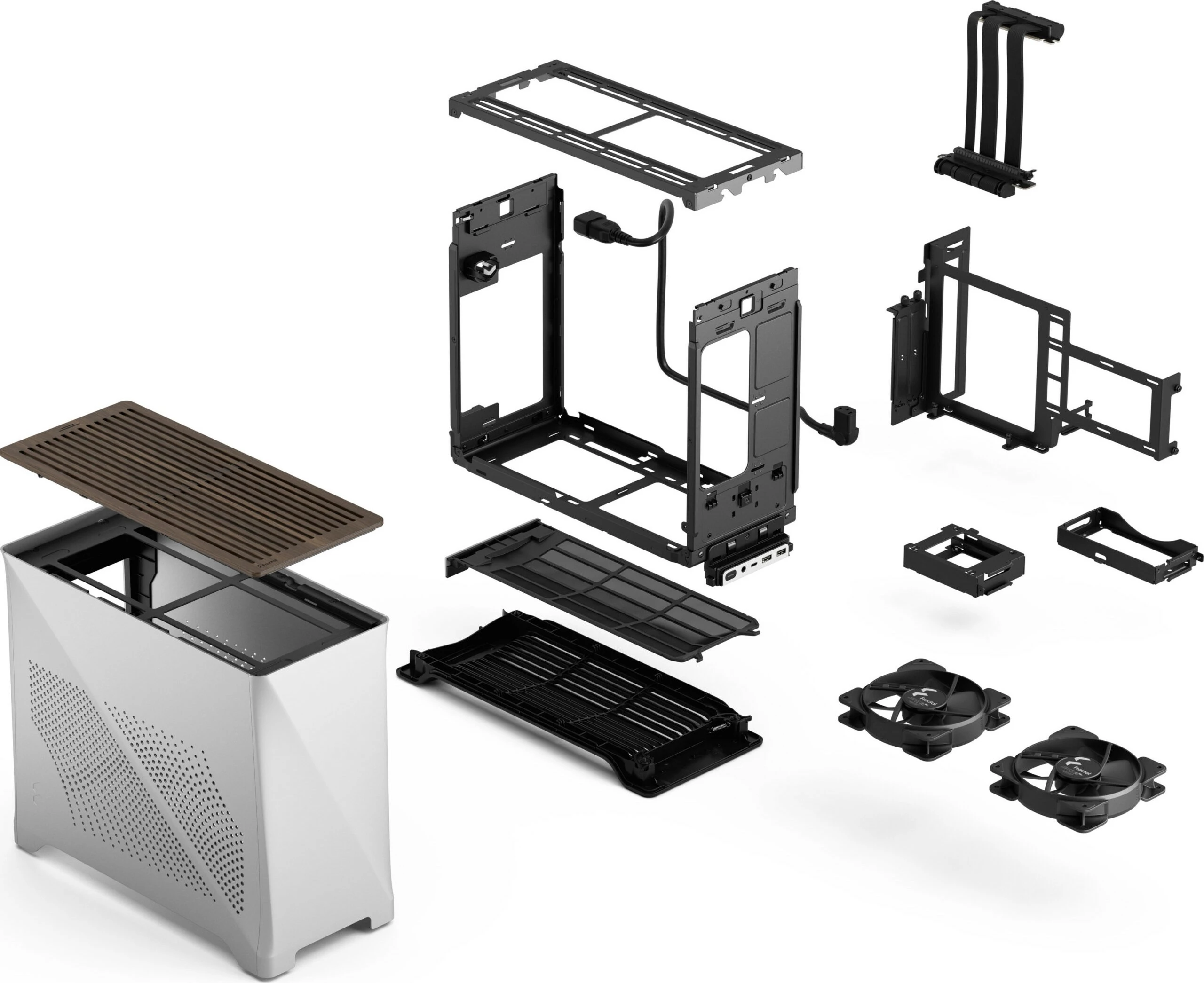 Kasë Fractal Design Era 2, Mini Tower, Silver