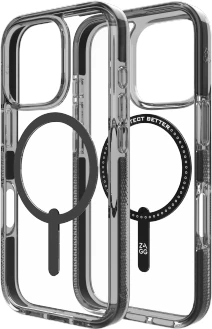 Mbështjellës Zagg Santa Cruz Snap MagSafe për iPhone 16 Pro, i zi