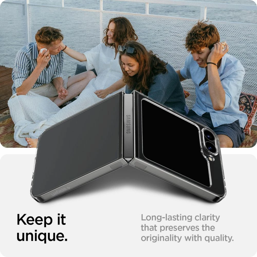 Mbështjellës Spigen AirSkin për Samsung Galaxy Z Flip 6, Transparent