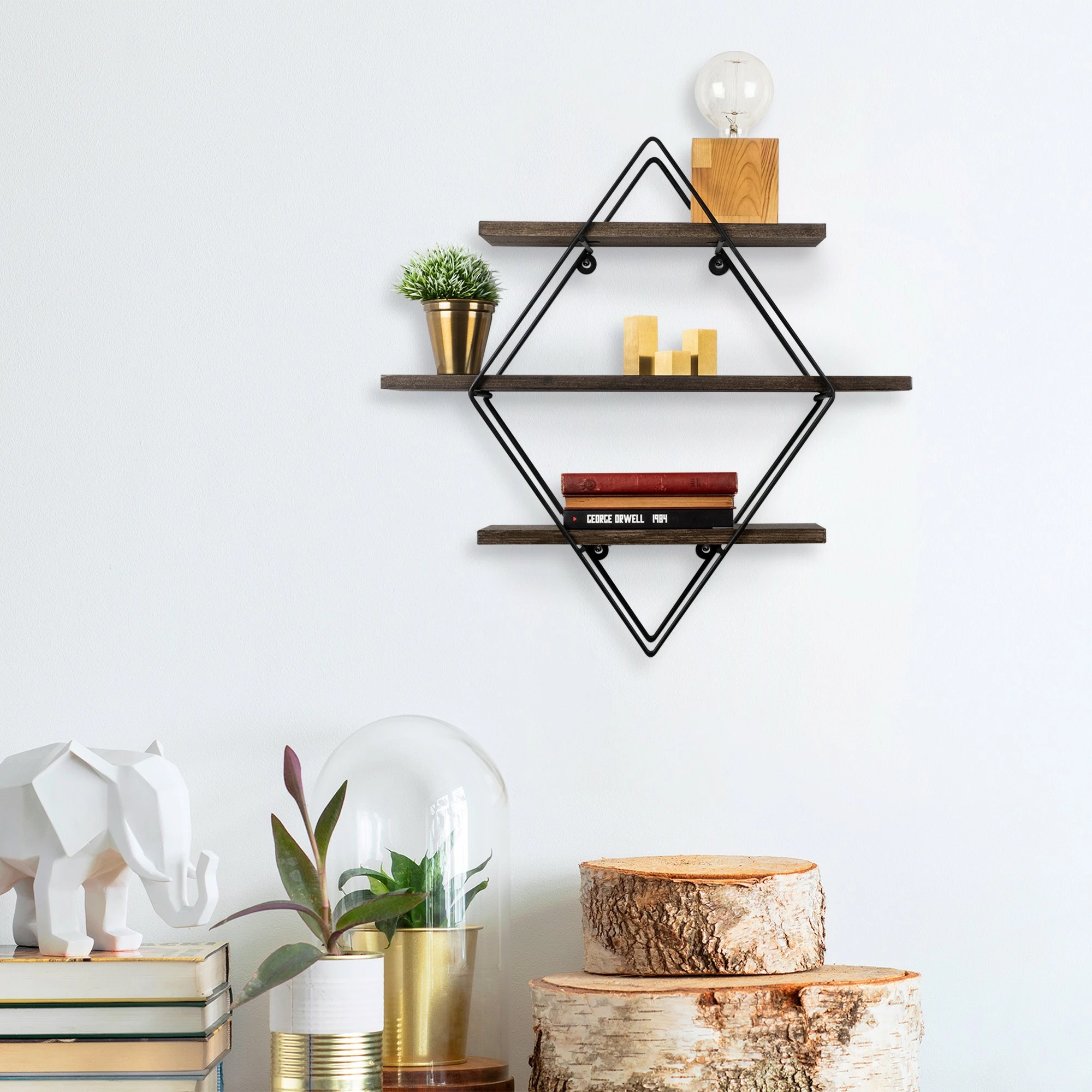 Raft muri modern, ngjyrë e zezë dhe arre, Erysimum