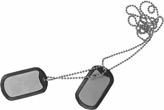 Dog tag Helikon, e zezë/argjendtë
