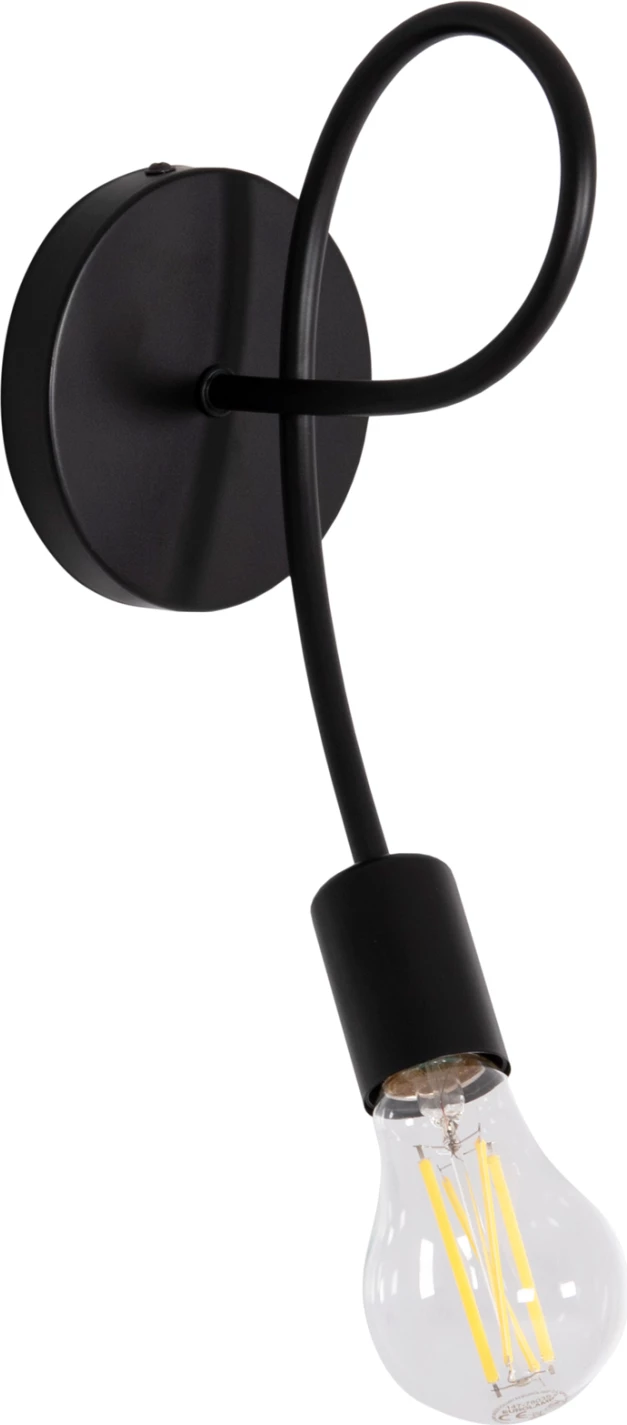 Aplik muri FRIDRIK, metal i zi, 12x15.5x28.5cm