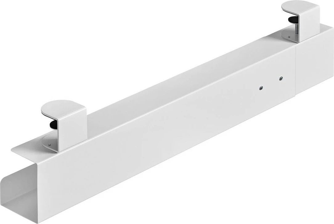 Organizues kabllosh për tavolinë Maclean MC-333, i bardhë, rregullim gjatësi 800/1000/1200 mm, kapacitet 5kg