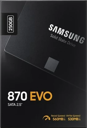 SSD Samsung 870 EVO, 250 GB, 2.5 inç, Serial ATA III, Zi