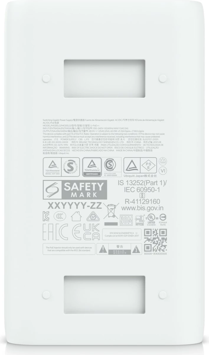Adapter Ubiquiti UISP U-PoE++, Gigabit Ethernet, i bardhë