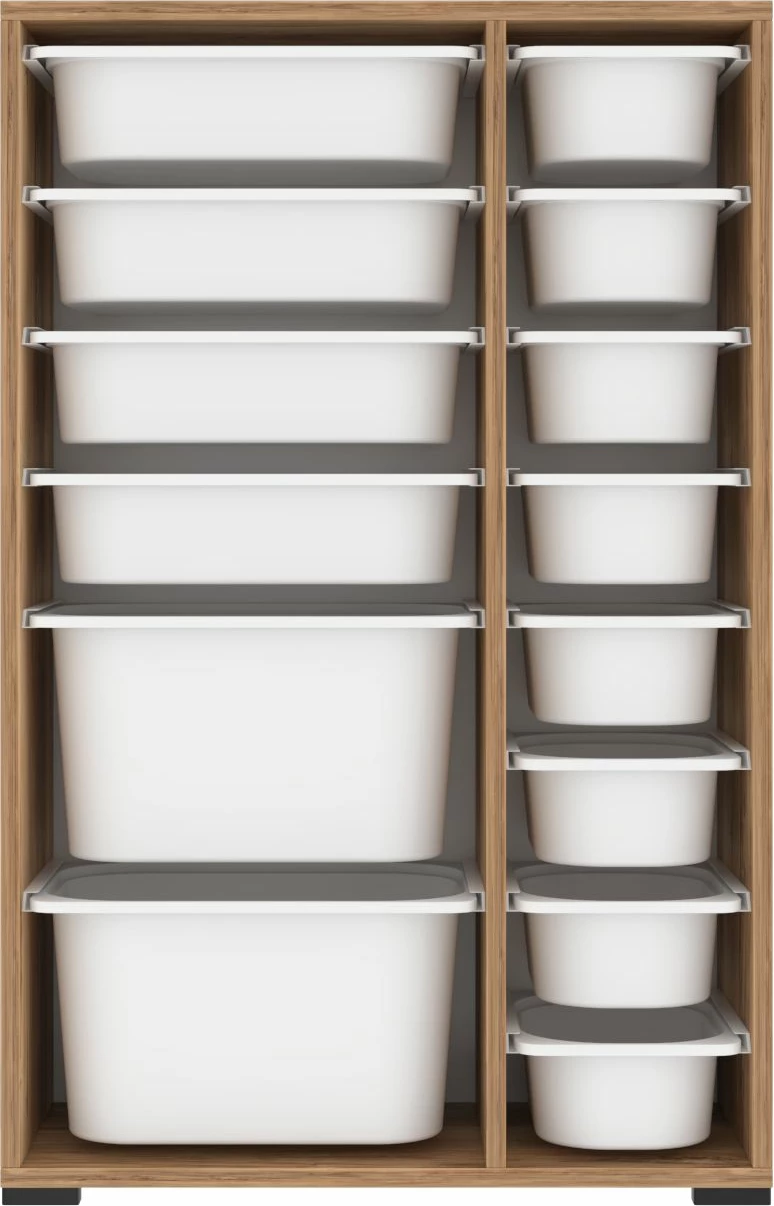 Dollap multifunksional Hanah Home, Rine 2D4K8U, ngjyrë arre dhe e bardhë