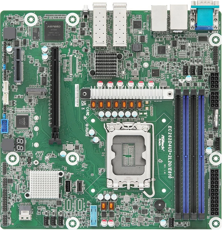 Pllakë amë ASRock EC262D4U2-2L2Q/E810, micro ATX, DDR5, Socket LGA 1700, për server