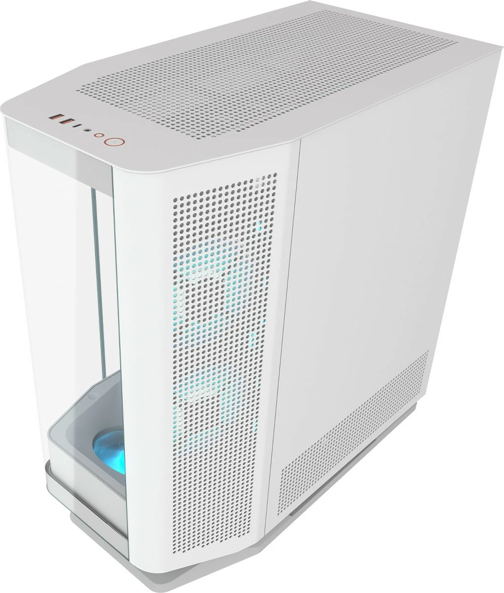 Kasë Cougar FV270 ARGB midi tower e bardhë