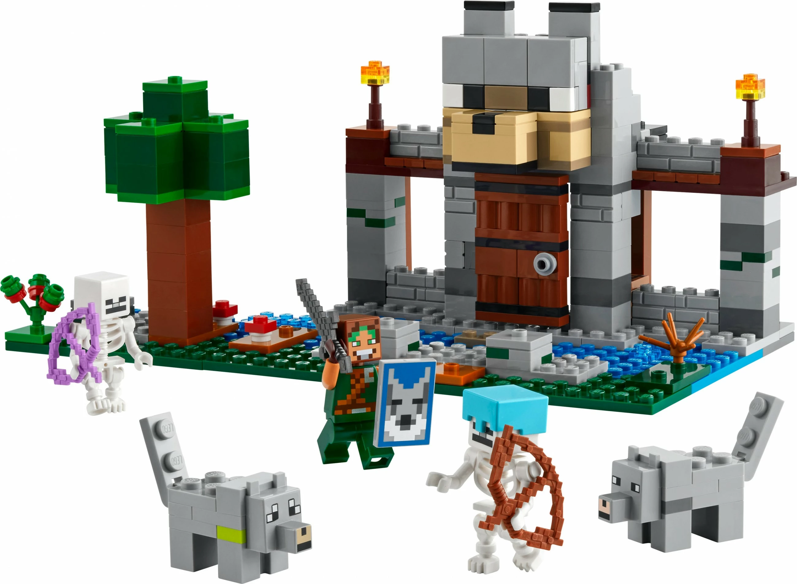 Set ndërtimi LEGO Minecraft 21261 Die Wolfsfestung, shumëngjyrësh