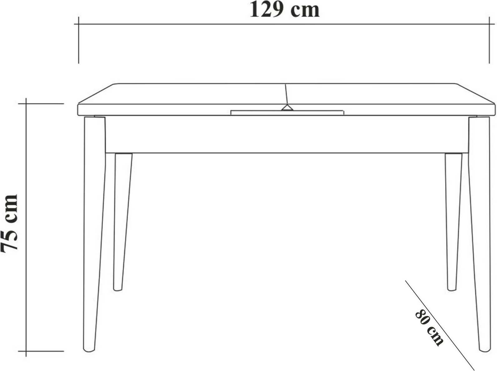 Set tavoline me karrige, zgjatese, Hanah Home Vina 0701-3, dru Atlantic, jeshile fëstëku (4 copë)