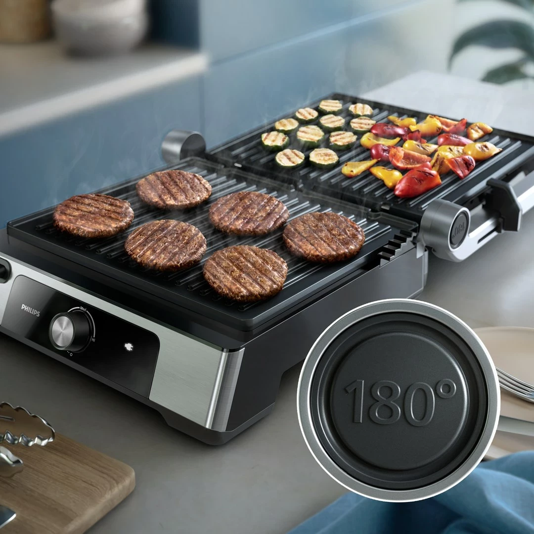 Grill kontakti Philips 5000 HD6301/90, 2200 W, Inox