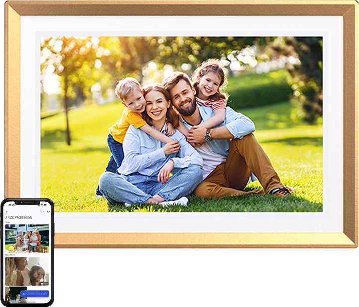 Kornizë digjitale Arzopa D10, 10.1 inç, 32 GB, Gold