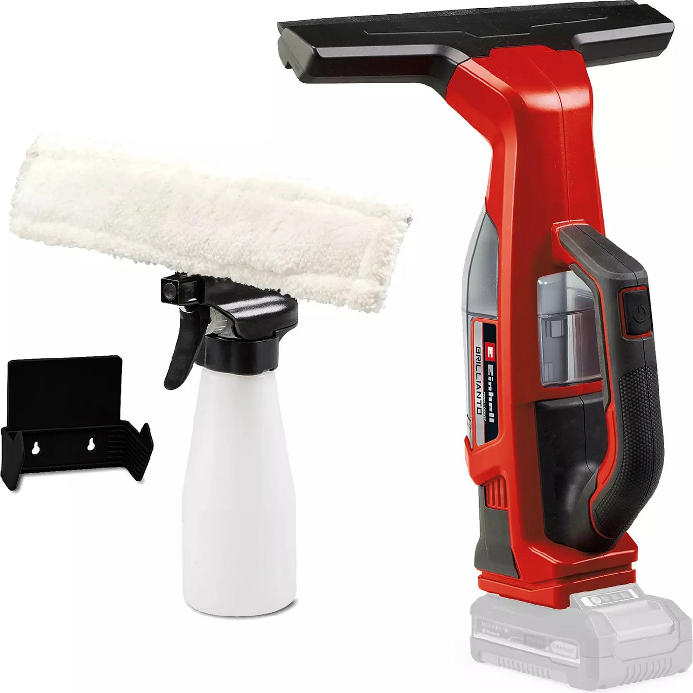 Pastrues dritare pa kabllo Einhell BRILLIANTO, 18V, 0.3L, zi/kuq