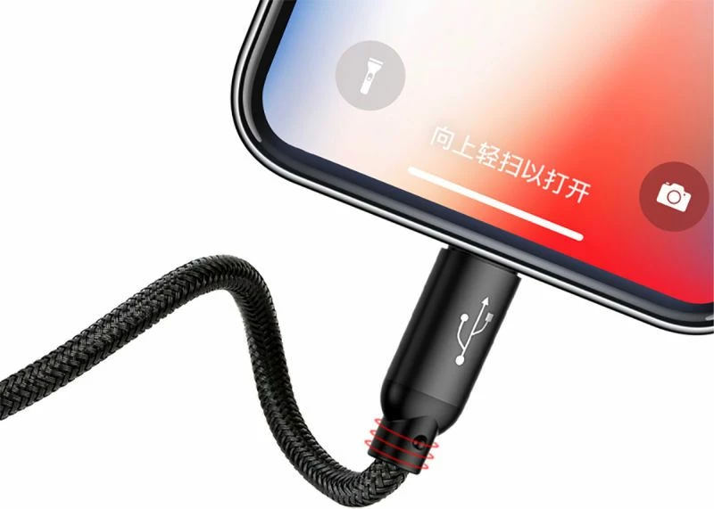 Kabllo USB Baseus Three Primary Colors 3w1 31567-uniw, USB-A në USB-C + microUSB + Lightning, 1.2 m, USB 3.0, e zezë