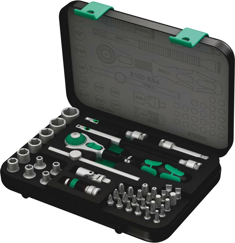 Set çelësash Wera 05003535001, 1/4", 41 pjesë, me rastë metalike